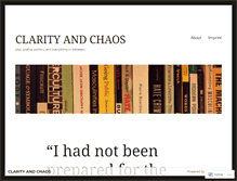 Tablet Screenshot of clarityandchaos.net